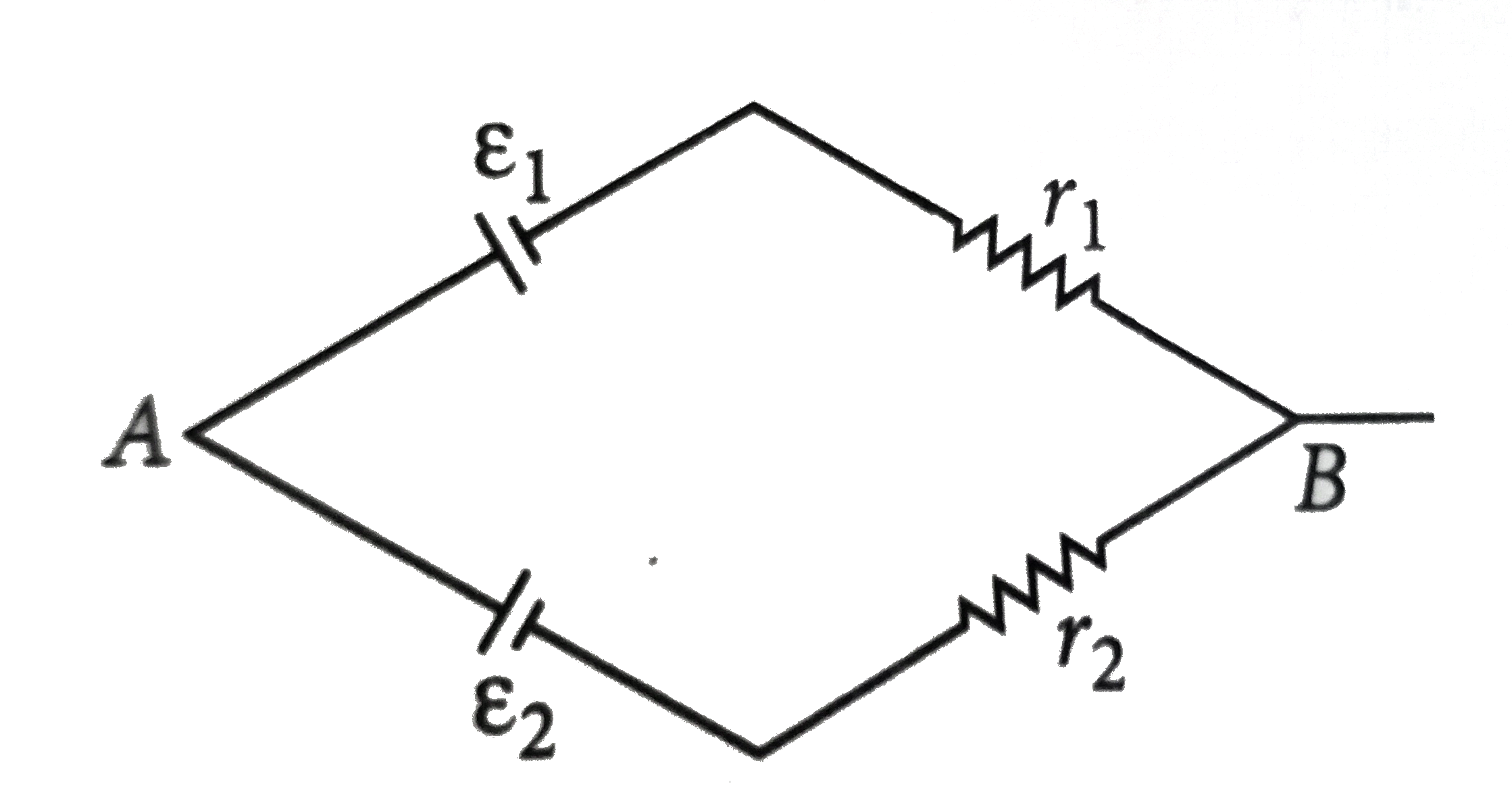 Two batteries of emf `E_(1) and E_(2)(E_(2) gt E_(1))` and internal