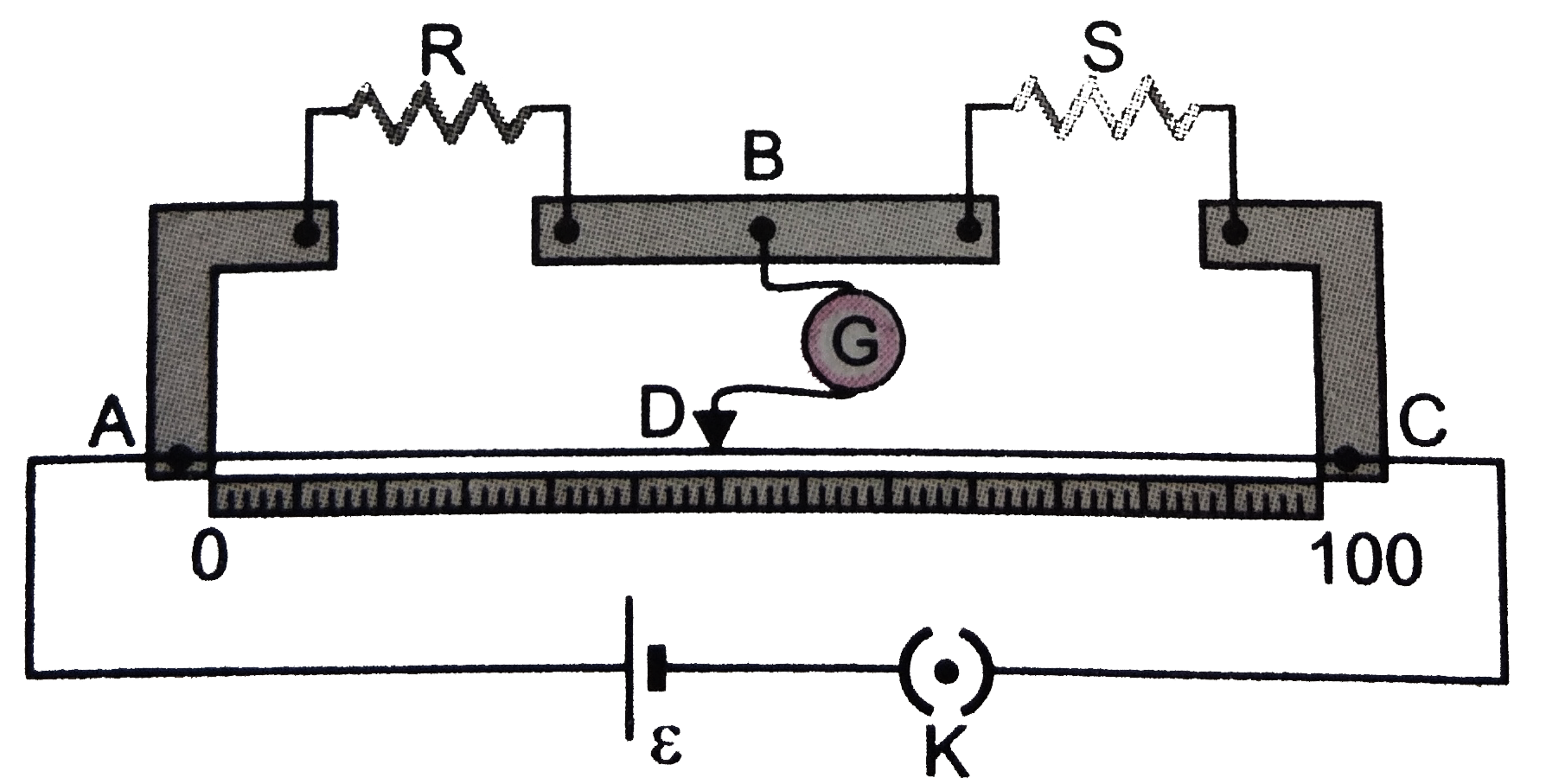 In a meter bridge, the null points is found at a distance of 33.7 cm