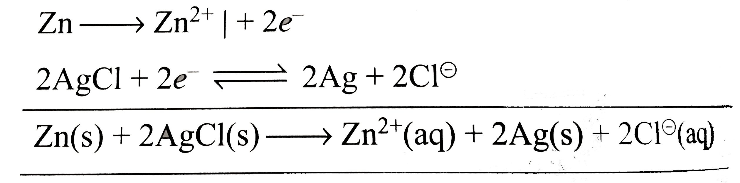 For the cell `Zn|ZnCl_(2)(m)|AgCl,E` is `1.24V` at `25^(@)C` and `1 ...