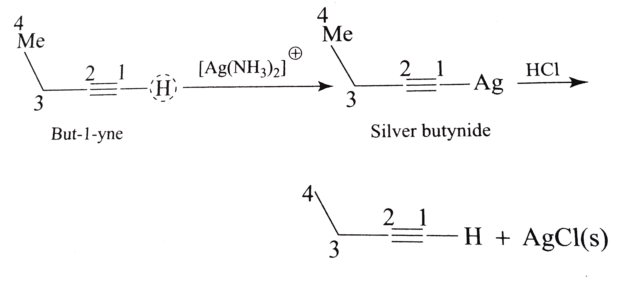 How are terminal alkynes distinguished and separated from internal