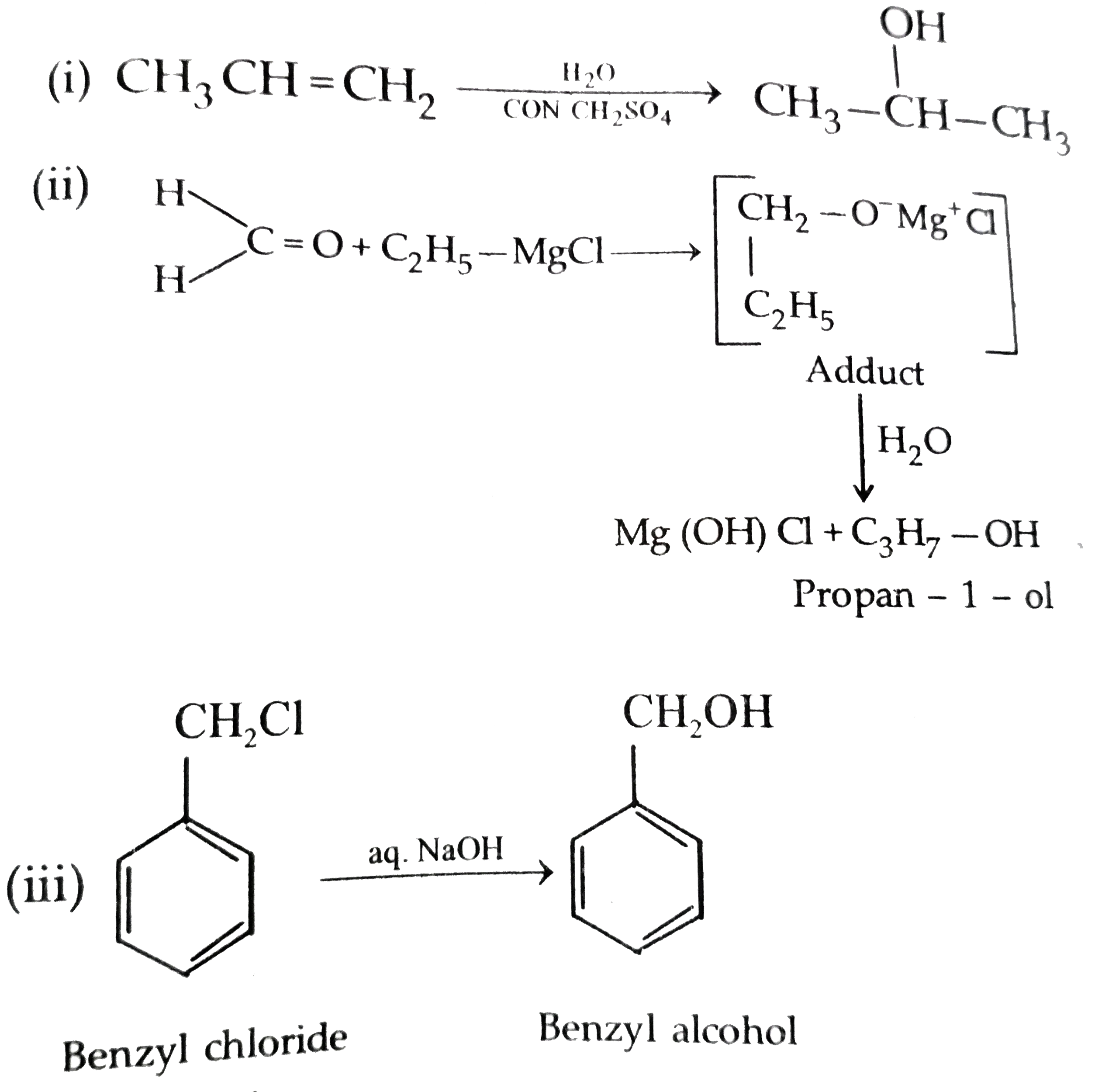 How are the following conversions carried out ? i. Propene `rarr