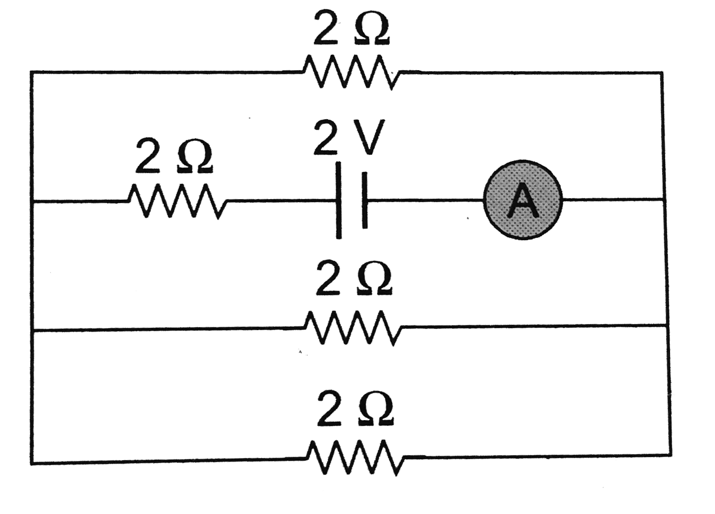 The reading of the ammeter as per figure shown is Sarthaks eConnect