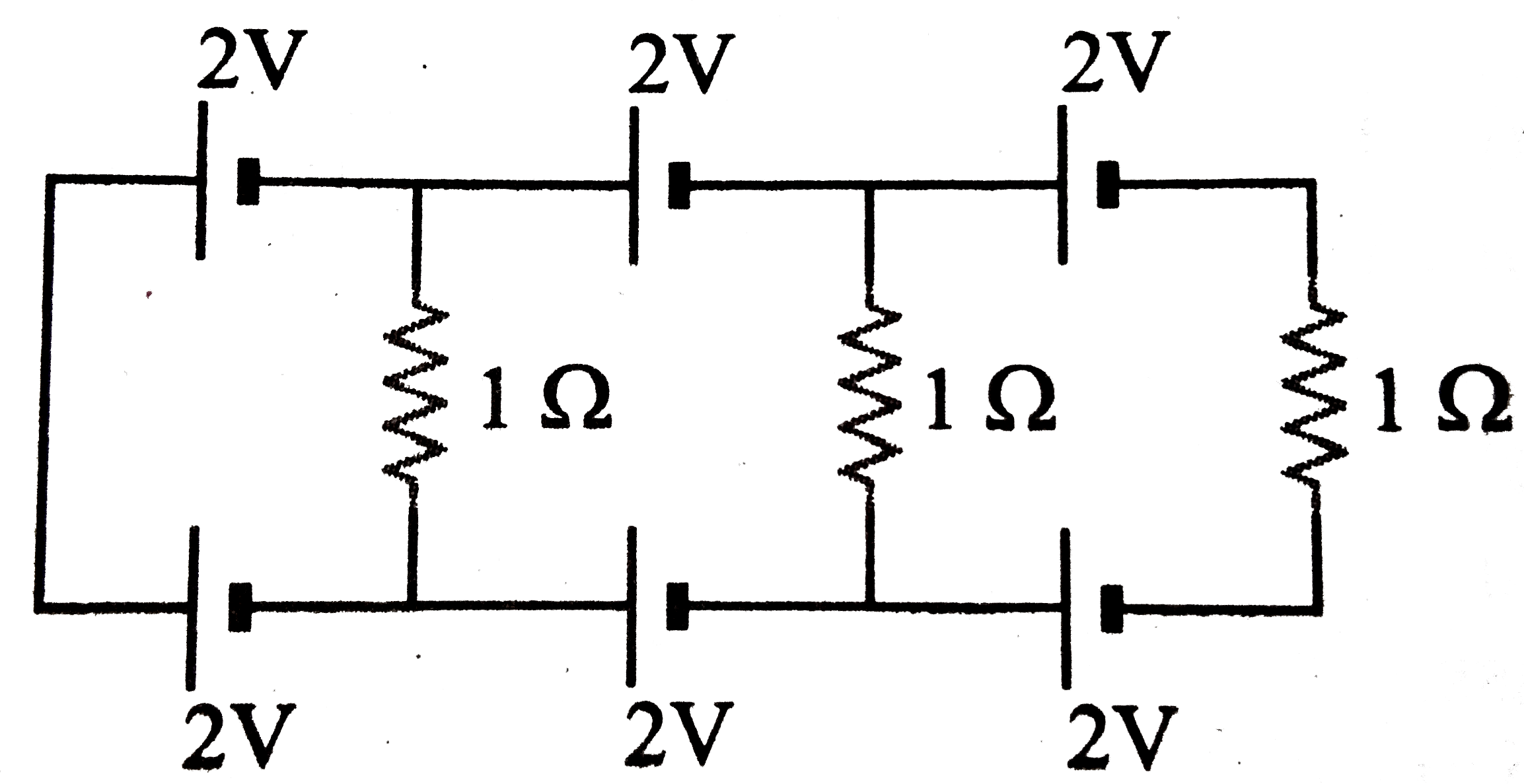 In the following circuit the current in each resistance is Sarthaks eConnect Largest Online