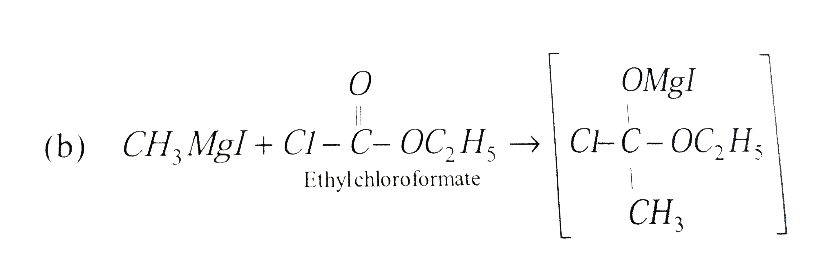 Ethyl acetate is obtained when methyl magnesium iodide reacts with