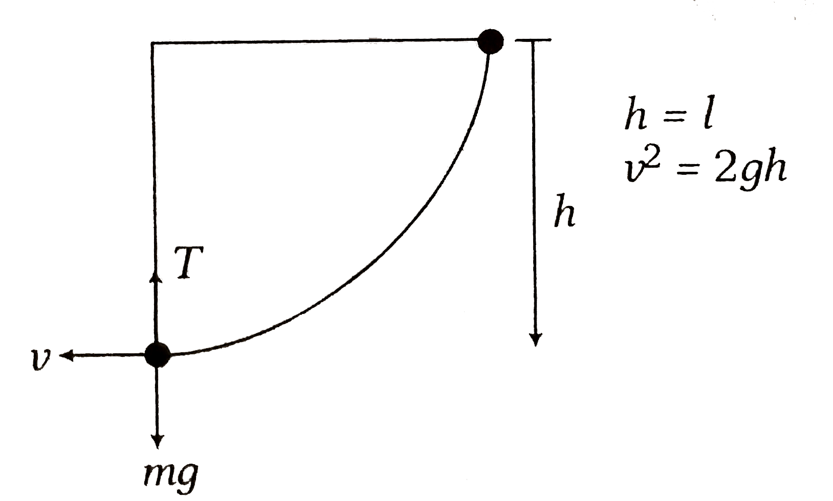 A small sphere of mass m is supended by a thread of length l. It is