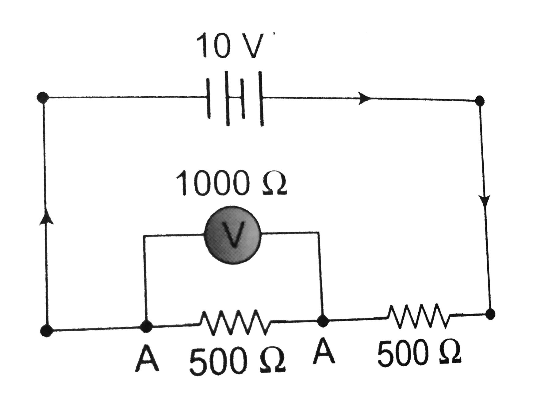 What is the reading of voltmeter in the following figure ? Sarthaks