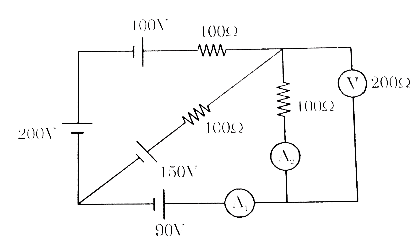 Which of the following options are CORRECT (ammeters are ideal