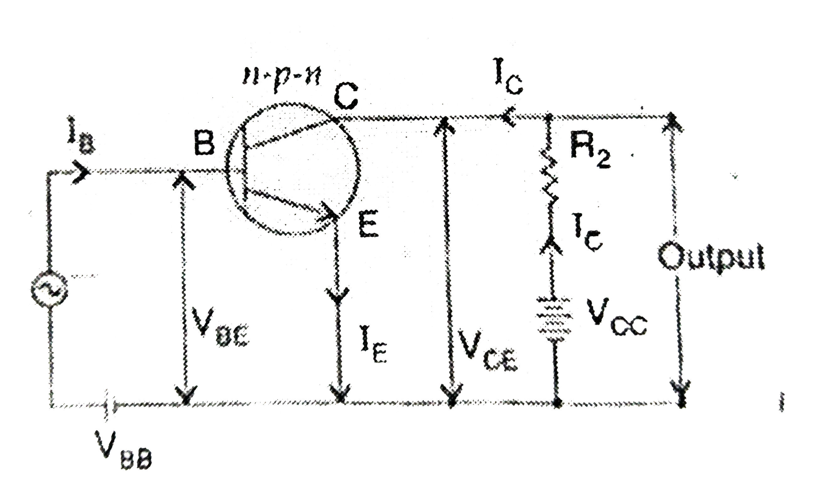 Draw a simple circuit of a CE transistor amplifier. Explain its working