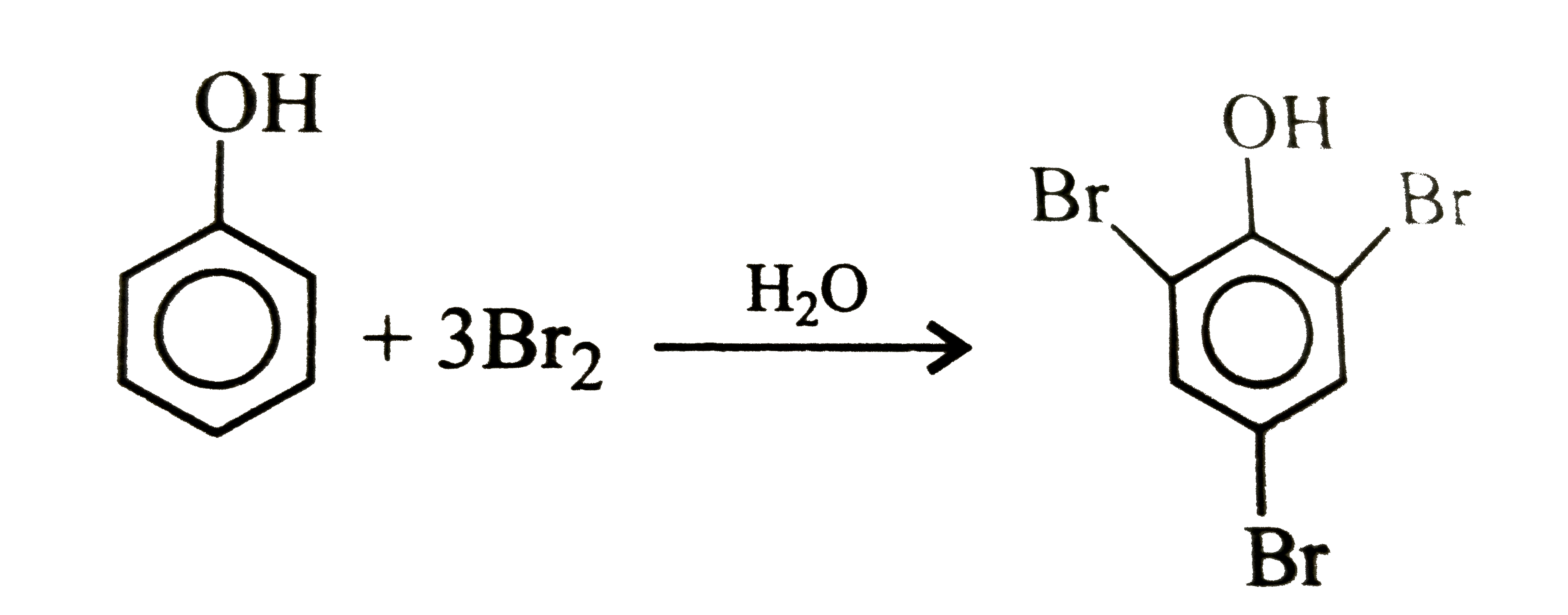 When phenol in treated with excess bromine water, it gives Sarthaks