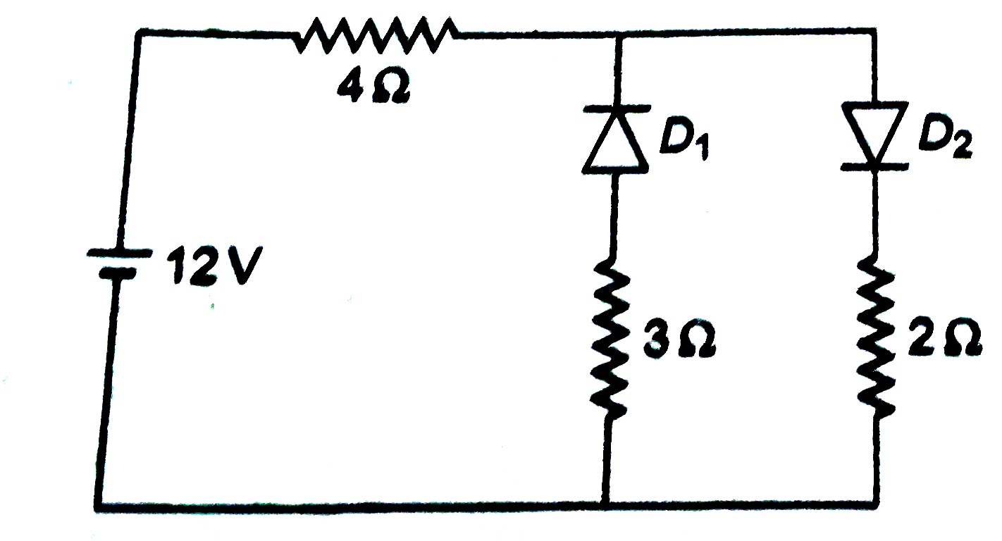 The circuit has two oppositively connected ideal diodes in parallel