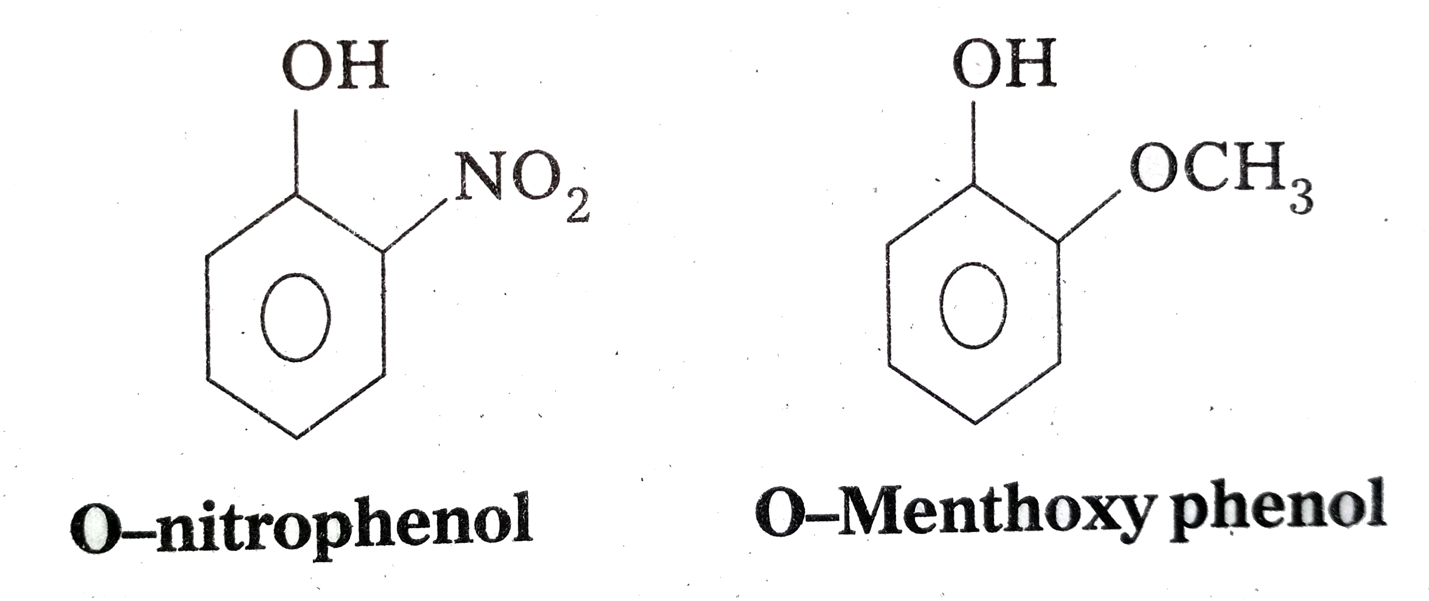 Explain Ortho nitrophenol is more acidic than Ortho methoxyphenol