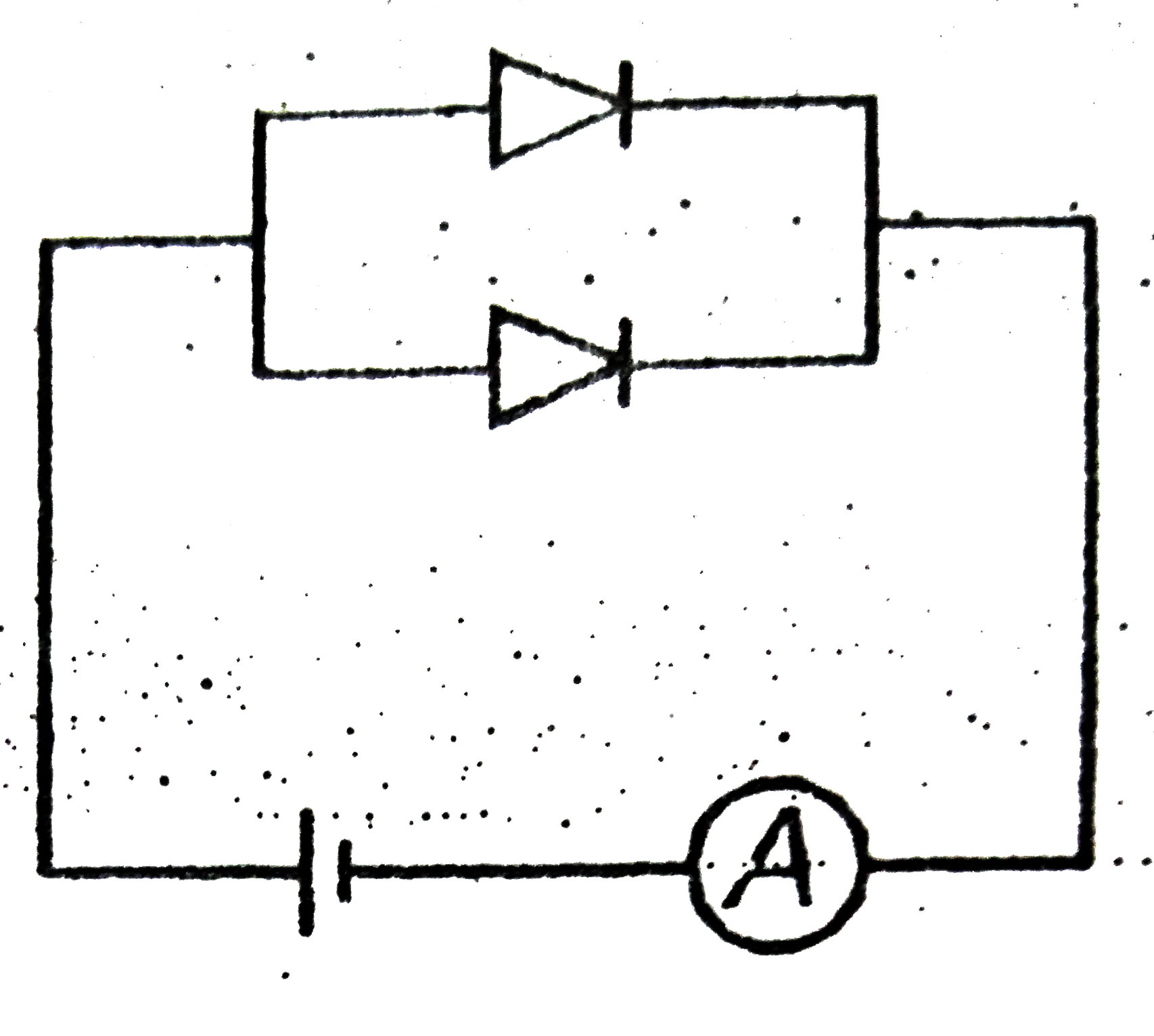 Which circuit will not show current in ammeter ? Sarthaks eConnect