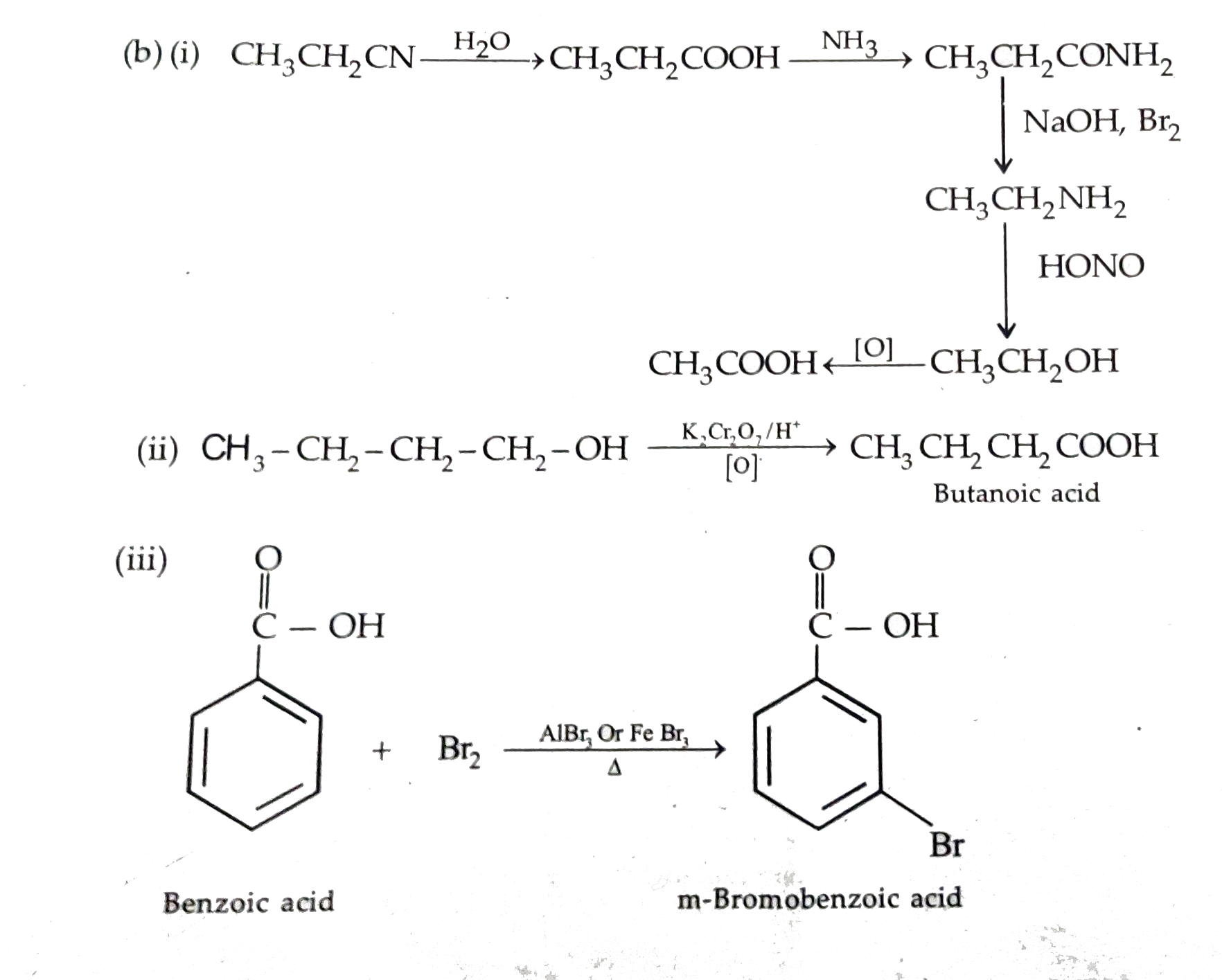 Illustrate the following name reactions giving suitable exaple in each